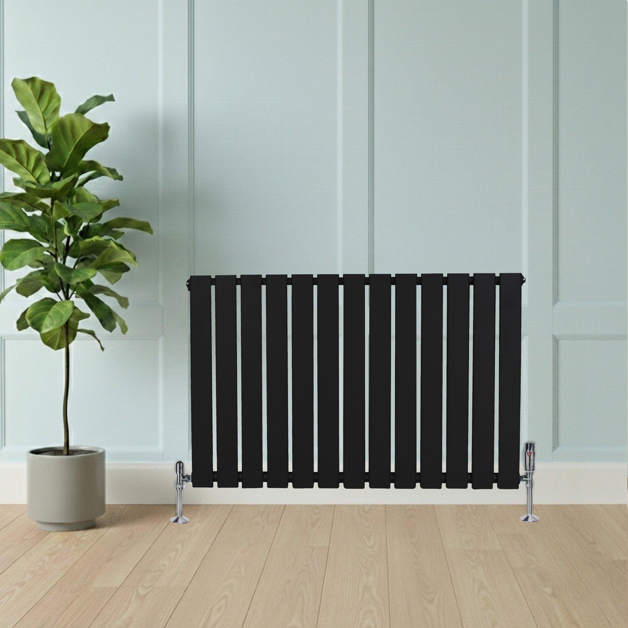 Voir la diapositive 4 : MONSTERSHOP Radiateur plat à 1 panneau & vannes - 600 x 910 mm