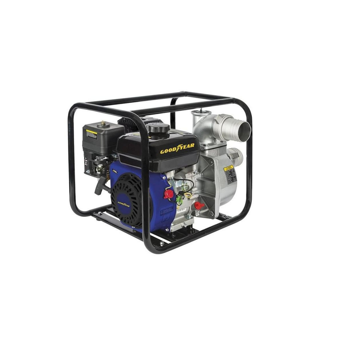 GOODYEAR Pompe à eau Motopompe thermique 54m3/h Moteur Essence 4T OHV 6.5CV 196Cm3 Raccords 75mm Inondations Caves Piscines GOODYEAR