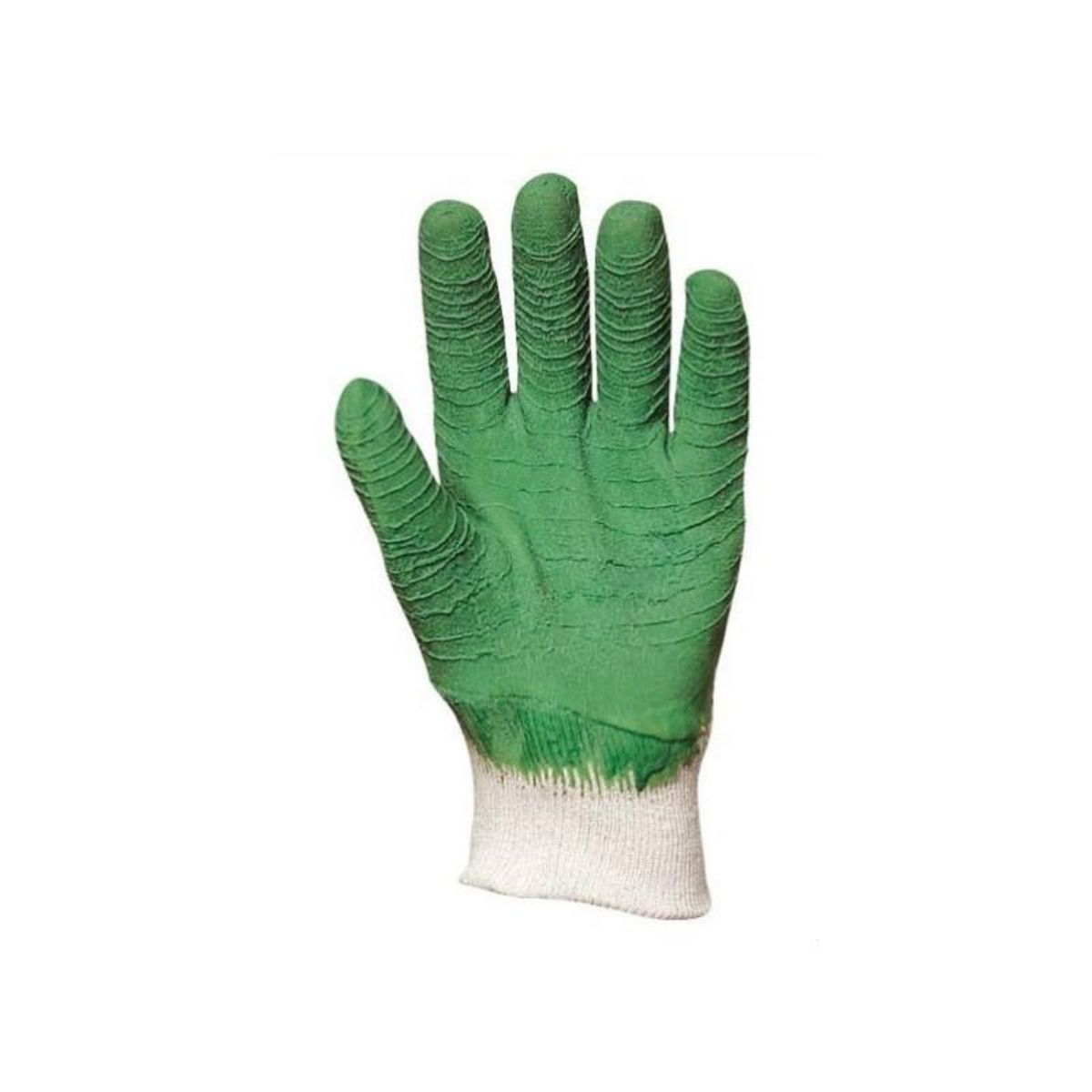 Coverguard Gants de travail EUROTECHNIQUE enduit latex crêpe blanc vert T10 COVERGUARD 3805