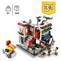 LEGO Creator 31131 3-en-1 Le Magasin de Nouille du Centre-Ville, Jouet Transformable en Magasin de Cycles, en Kiosque à Journaux ou en Salle d&rsquo;Arcade