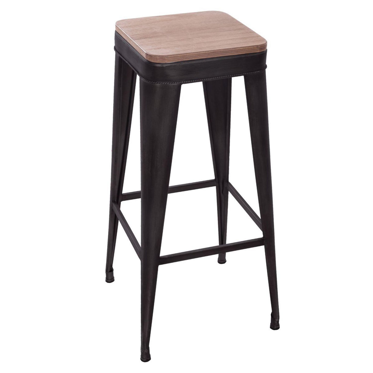 ATMOSPHERA Tabouret de bar en métal Joris - H. 80 cm