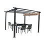 Voir la diapositive 4 : CONCEPT USINE Pergola taupe 3x3m en aluminium GAZEBO
