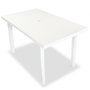 Voir la diapositive 2 : VIDAXL Mobilier a manger d'exterieur 5 pcs Plastique Blanc