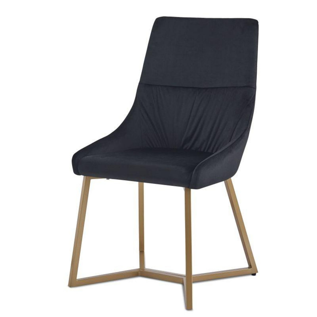 Paris Prix Lot de 2 chaises Matelassées en Velours  Elba  88cm Noir
