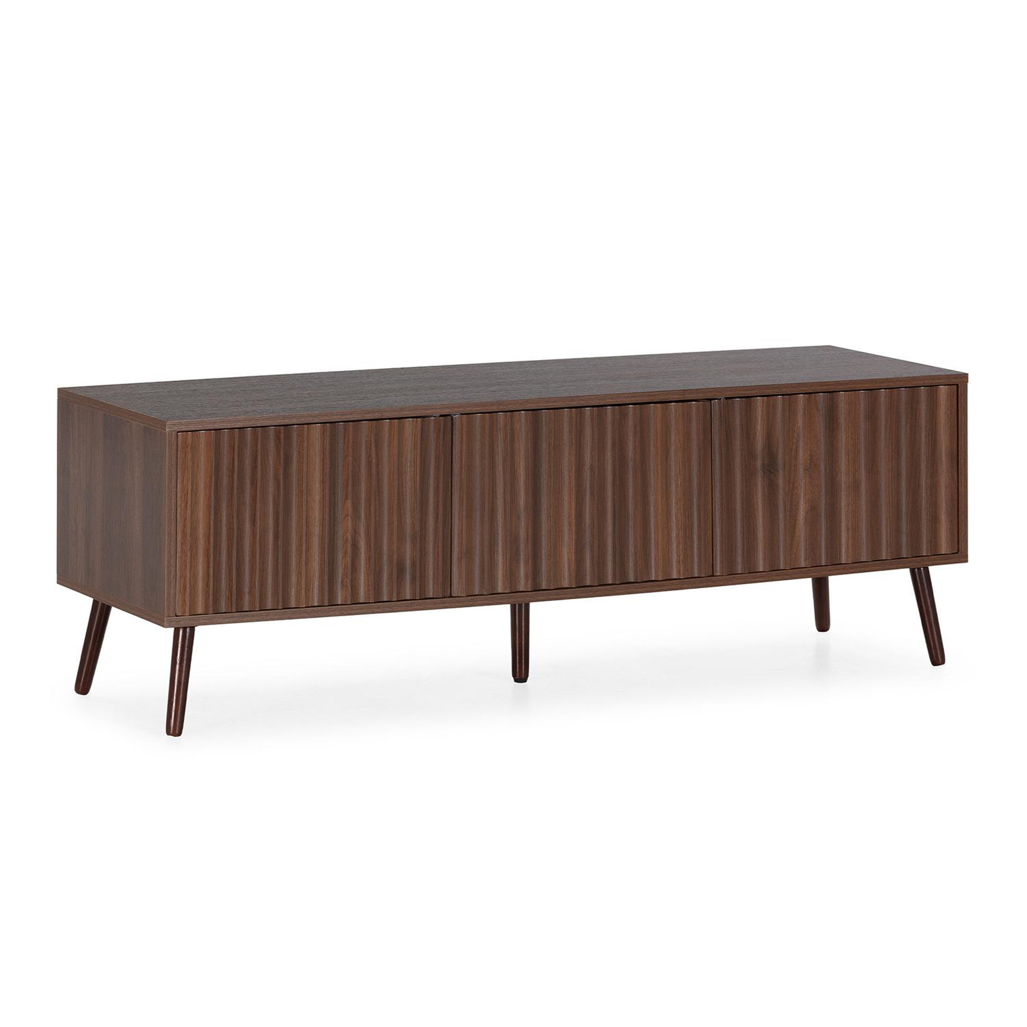 VS VENTA-STOCK Meuble TV Lluvia 3 portes effet noyer