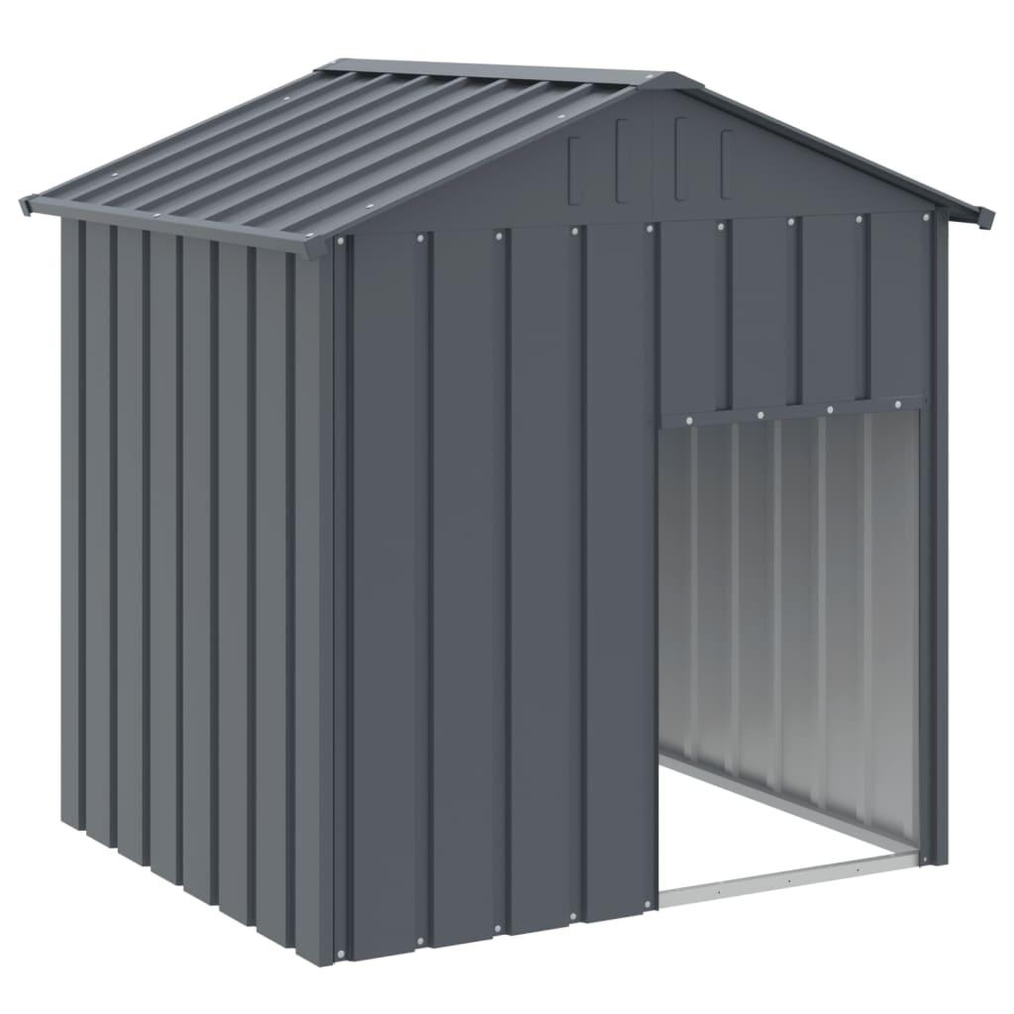Voir la diapositive 2 : VIDAXL Niche pour chien avec toit anthracite acier galvanise