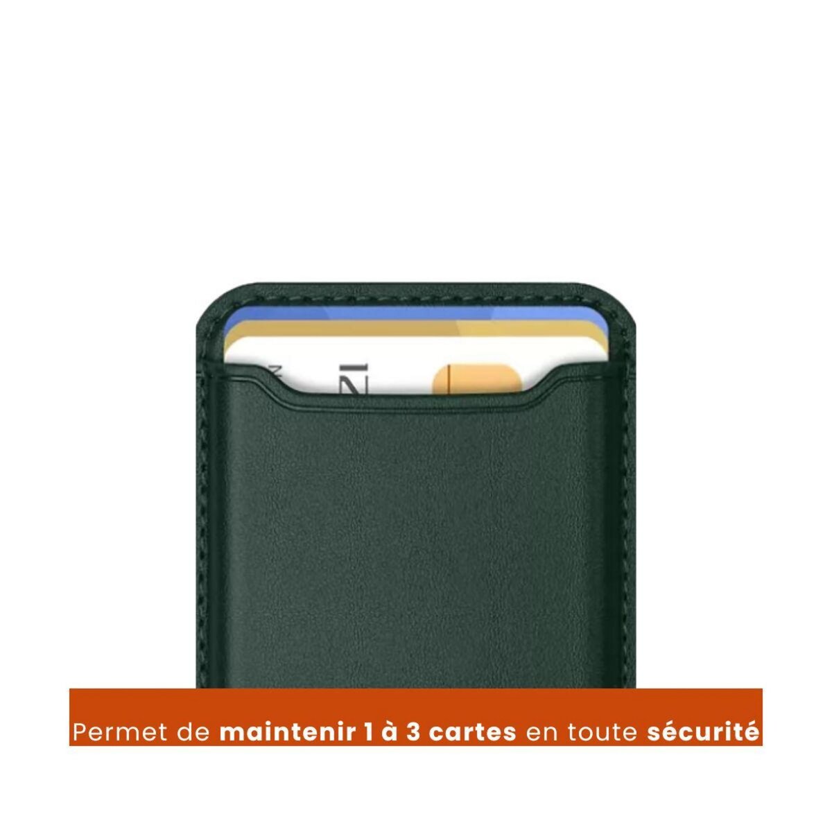 ADEQWAT Porte-cartes Magnétique Vert