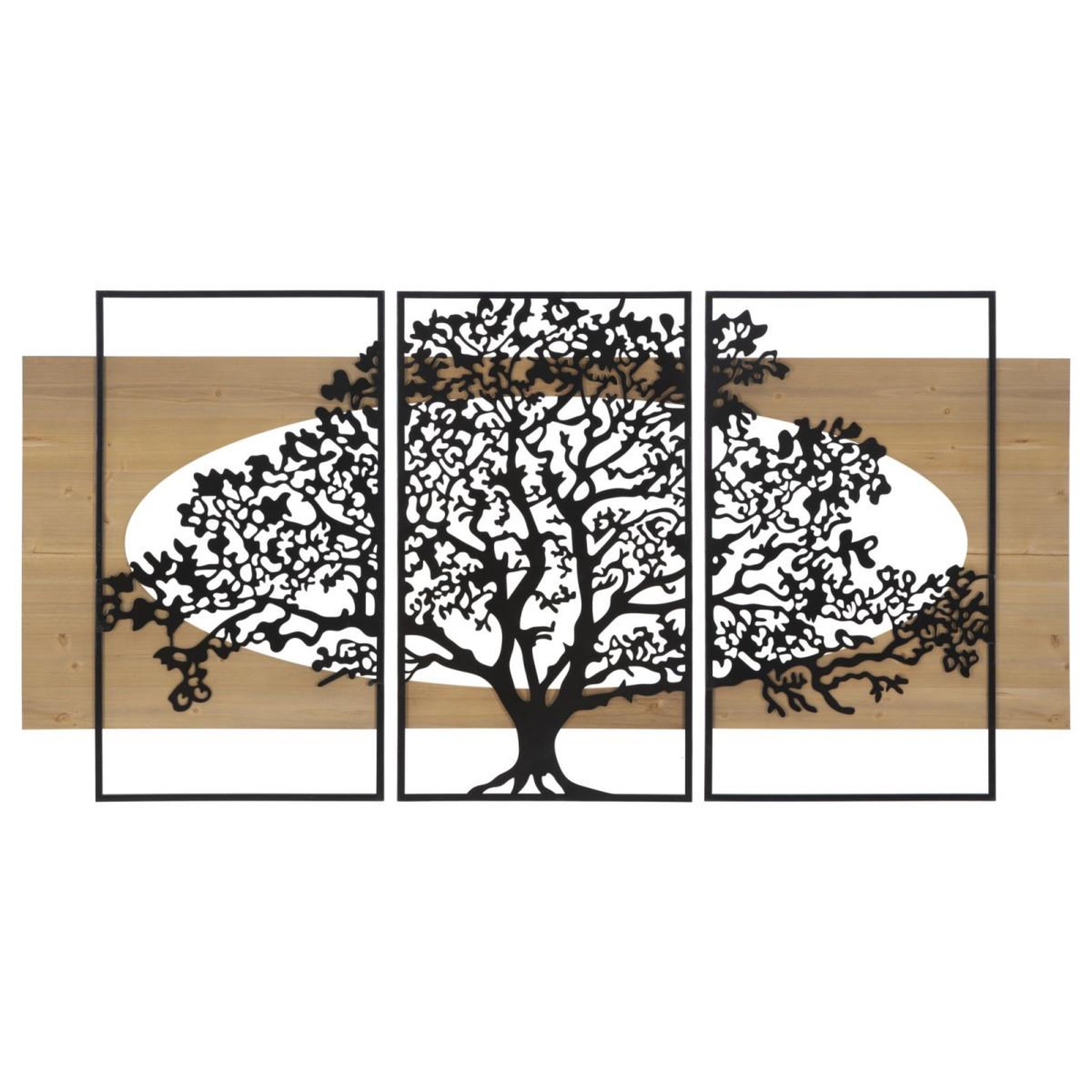 Paris Prix Déco murale encadrée  arbre  176cm naturel & noir