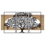 Paris Prix Déco Murale Encadrée  Arbre  176cm Naturel & Noir