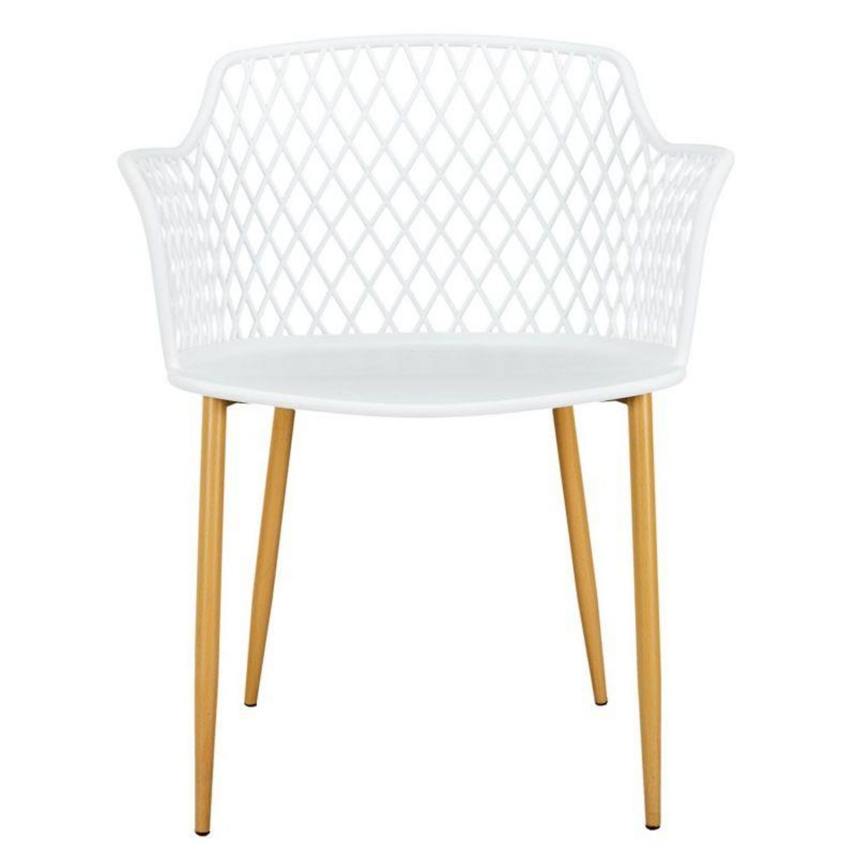 Paris Prix Lot de 4 Fauteuils Design  Malaga  80cm Blanc