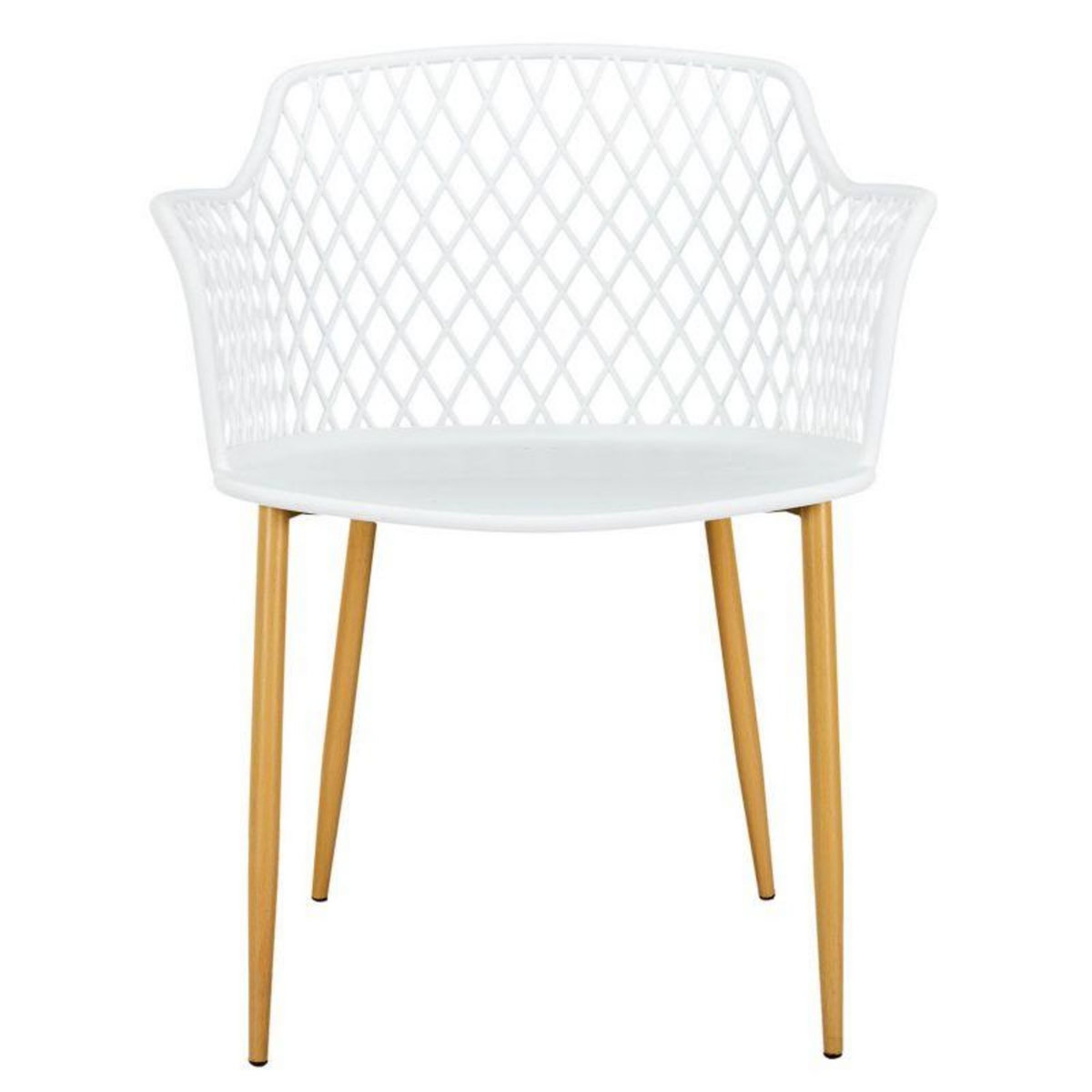 Paris Prix Lot de 4 Fauteuils Design  Malaga  80cm Blanc