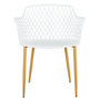 Voir la diapositive 3 : Paris Prix Lot de 4 Fauteuils Design  Malaga  80cm Blanc