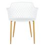 Voir la diapositive 3 : Paris Prix Lot de 4 Fauteuils Design  Malaga  80cm Blanc