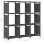 Voir la diapositive 6 : VIDAXL Etagere d'affichage 9 cubes Gris 103x30x107,5 cm Tissu