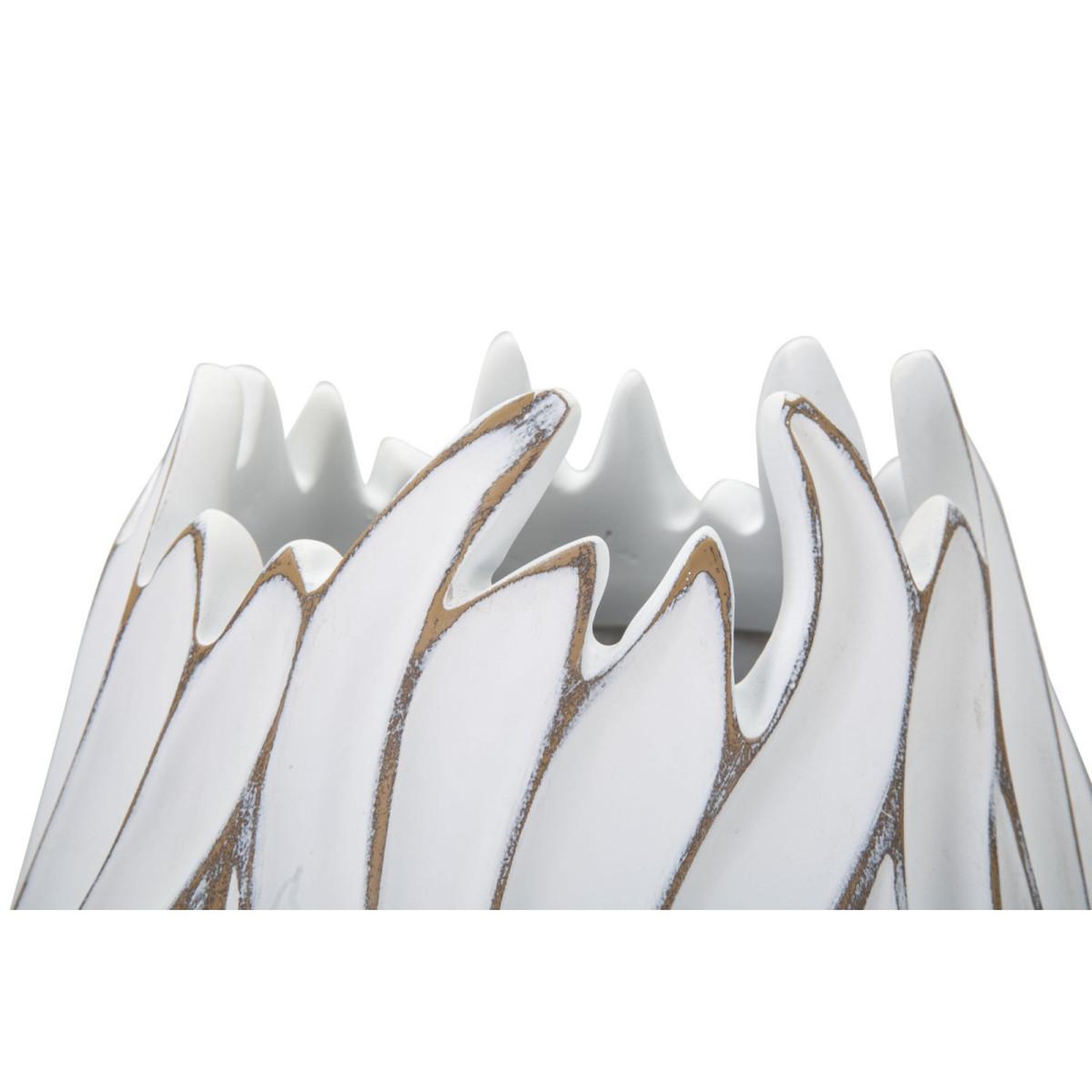 Voir la diapositive 3 : Paris Prix Vase design en relief  honduras  41cm blanc