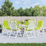 VIDAXL Coussins de chaise a dossier haut lot de 6 vert vif