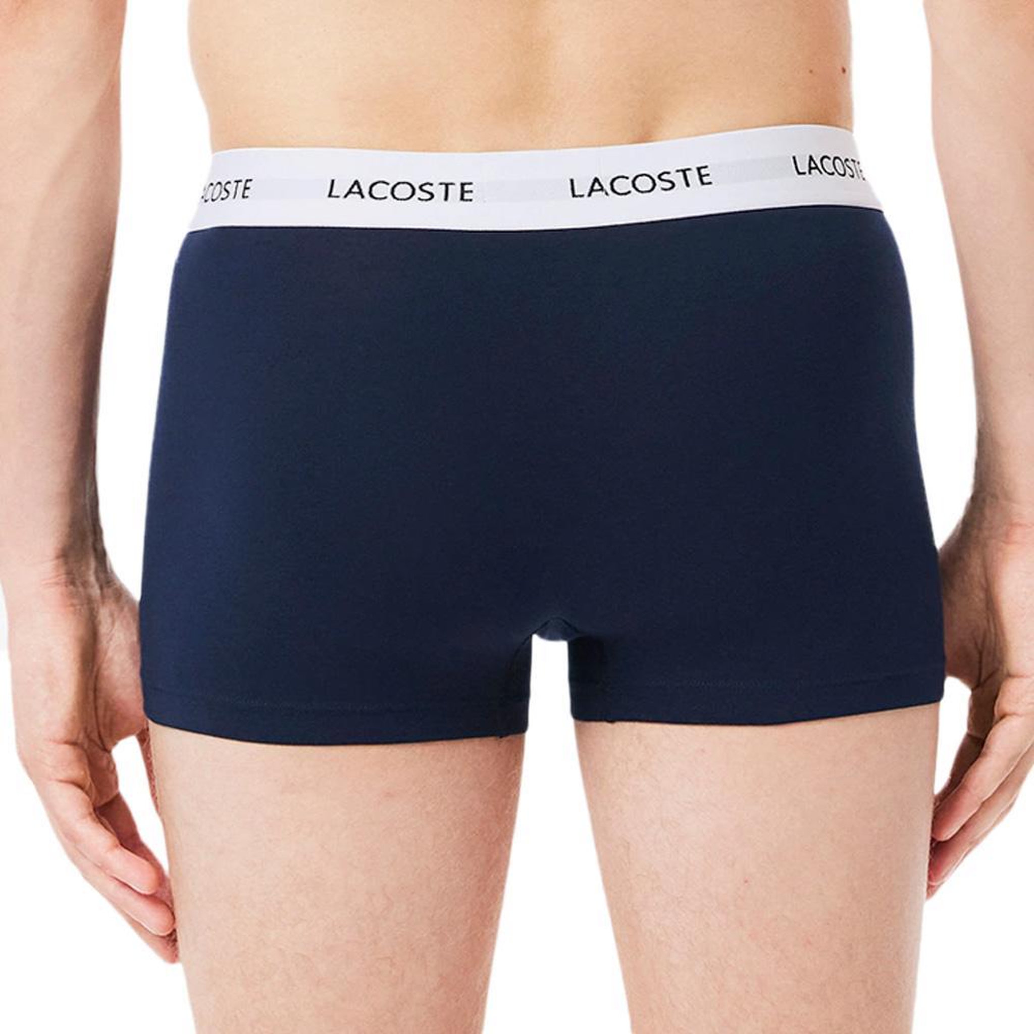 Voir la diapositive 4 : Lacoste X3 Boxers Marine/Rouge/Blanc Homme Lacoste Stret