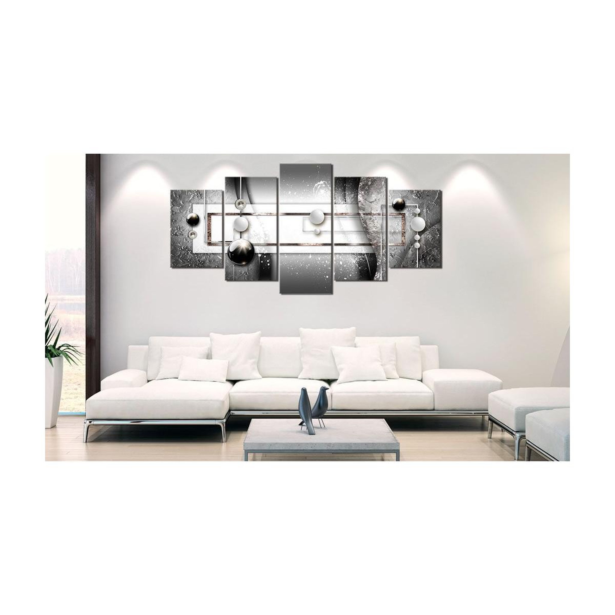 Voir la diapositive 2 : Paris Prix Tableau imprimé  grey symmetry