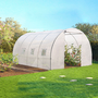 Voir la diapositive 5 : ID MARKET Serre tunnel de jardin 4 saisons 12M² blanche gamme maraîchère ZEBRA 4x3M