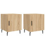 Voir la diapositive 2 : VIDAXL Tables de chevet 2 pcs chene sonoma 40x40x50 cm bois ingenierie