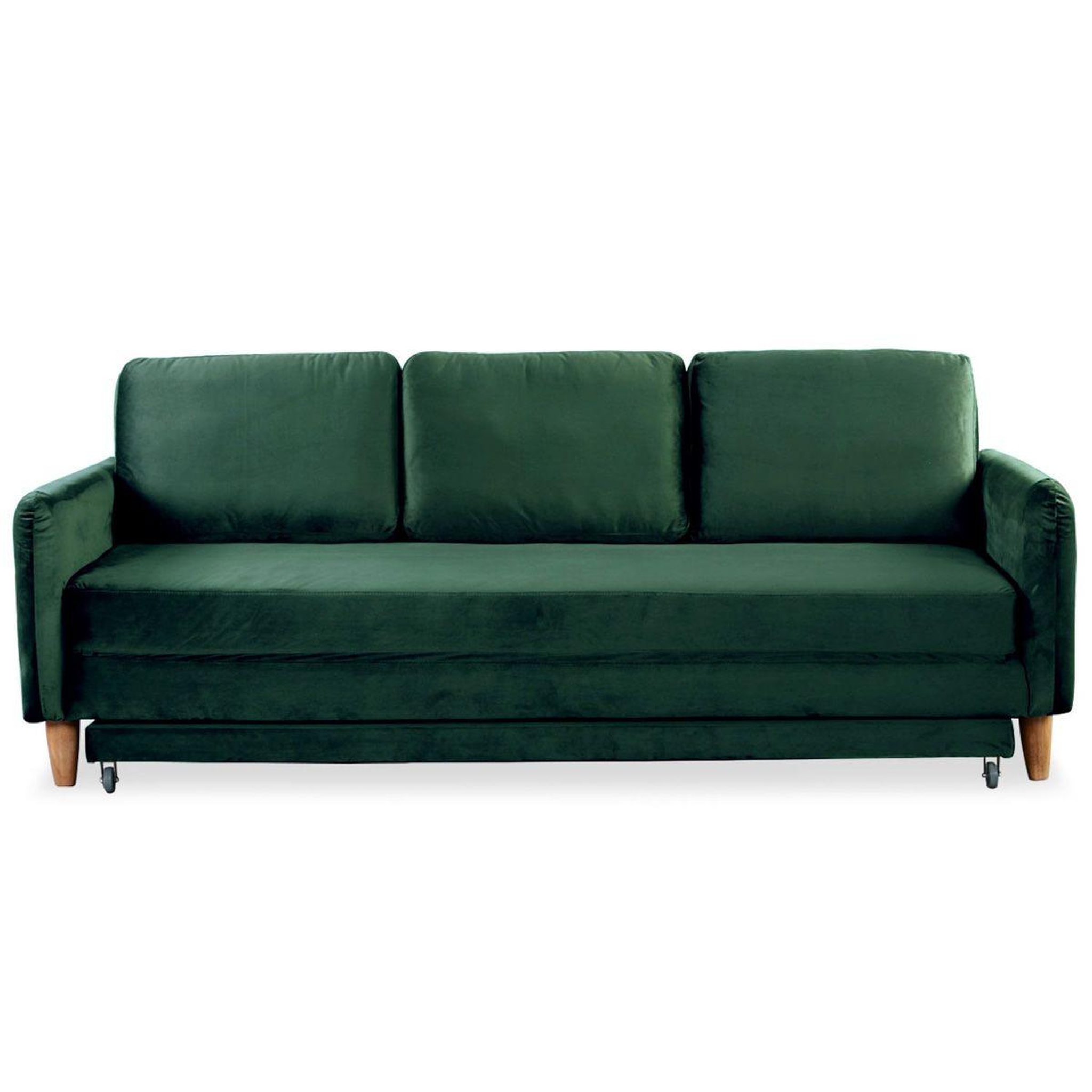 Voir la diapositive 1 : Paris Prix Canapé Convertible en Velours  Zefli  210cm Vert