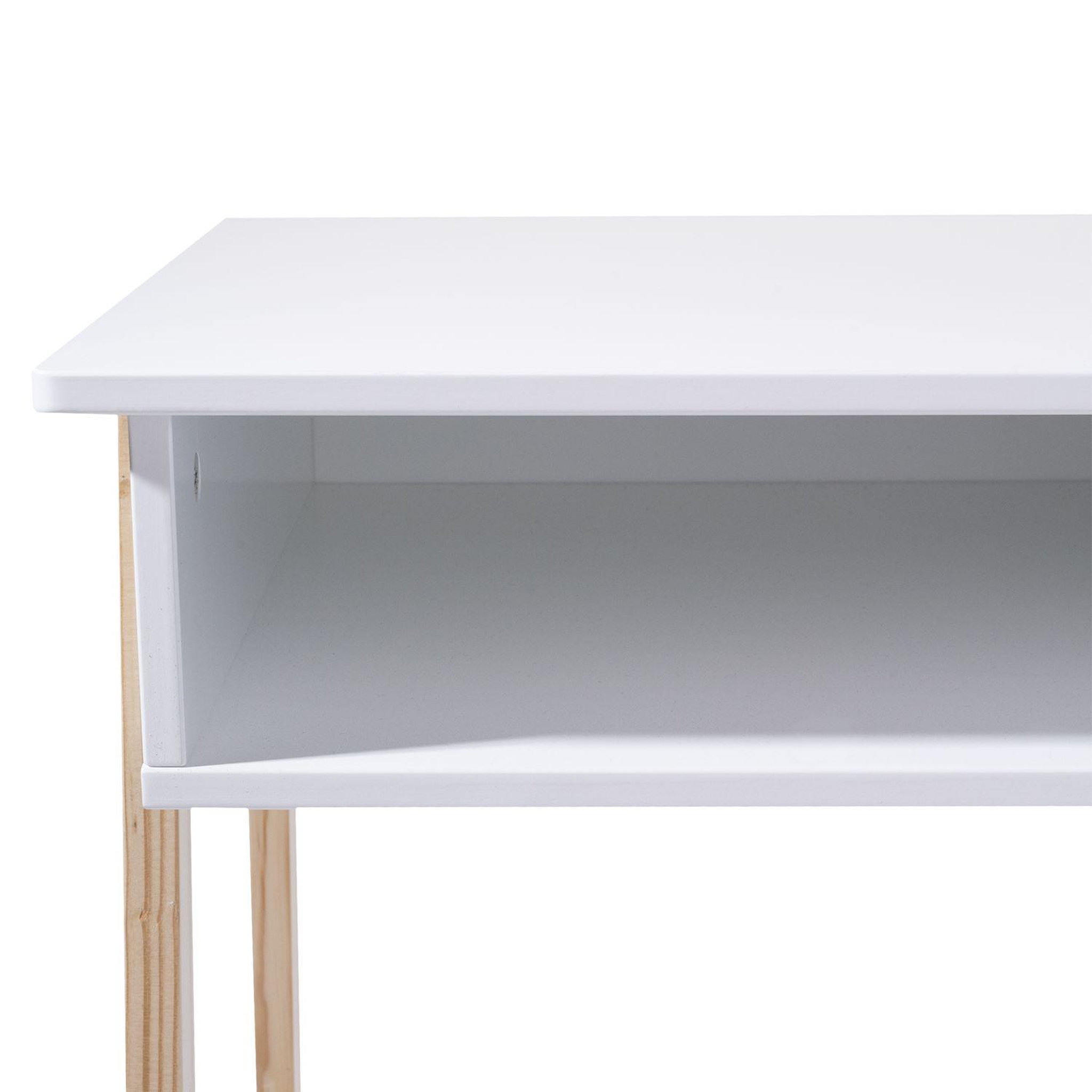 Voir la diapositive 3 : Atmosphera Kids Bureau en bois enfant douceur - l. 58 x h. 52 cm - blanc