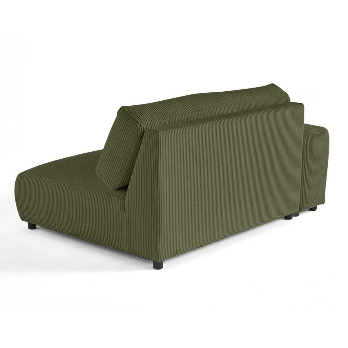 LISA DESIGN Garance - module d'assise 2 places avec accoudoir gauche - en velours côtelé