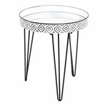 Paris Prix Table d'Appoint Déco  Holy  53cm Noir & Blanc