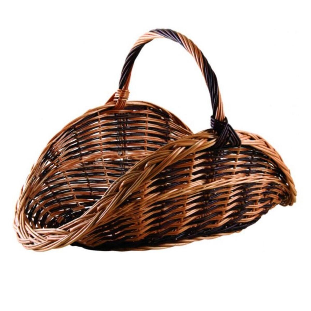 Aubry gaspard Panier à bûches en osier brut & buff marron - PBU1090