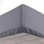 Paris Prix Drap Housse Microfibre  Oscar  140x190cm Anthracite