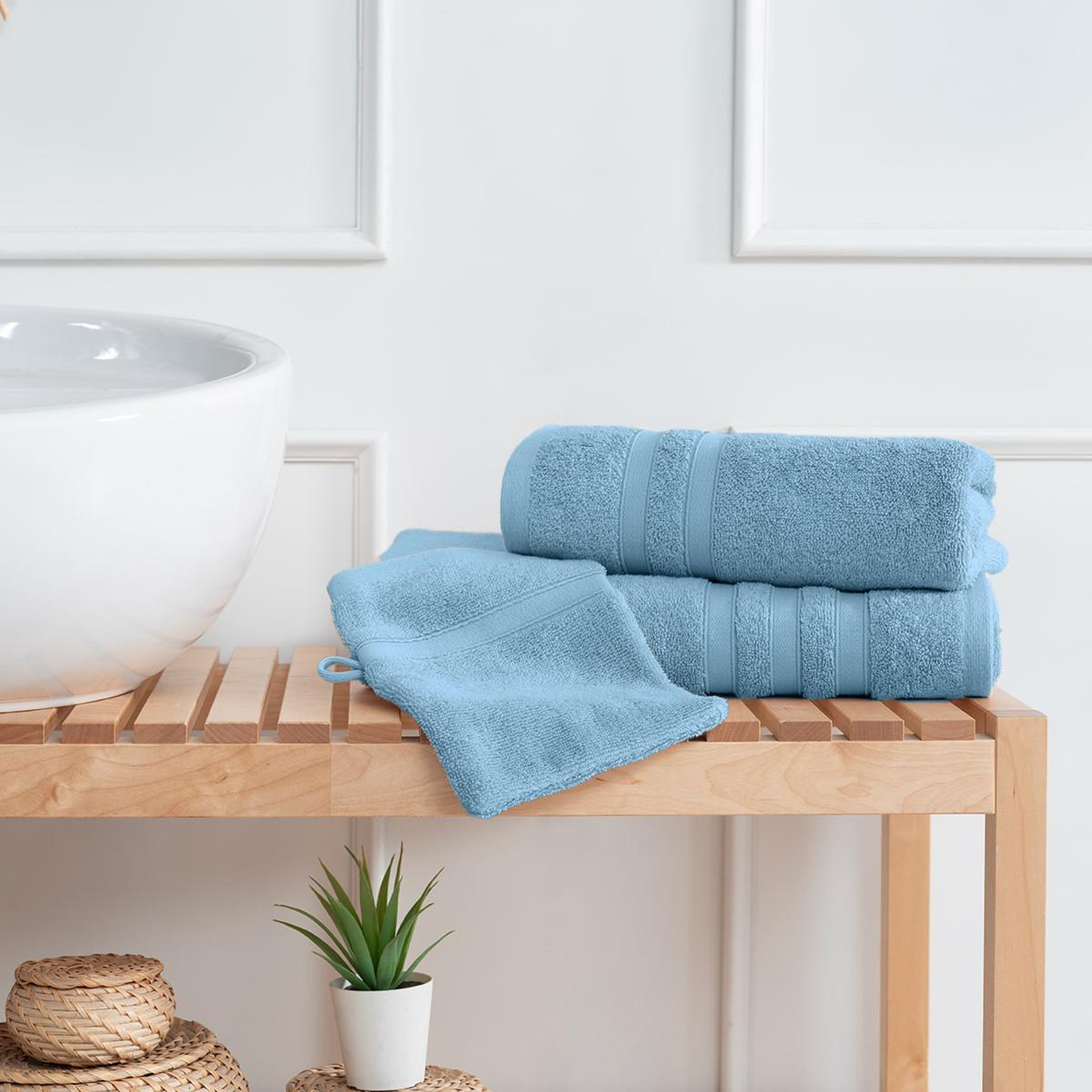 Voir la diapositive 6 : Sensei Maison Ensemble de bain 3 pièces 600 g/m² SENSILK