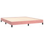 Voir la diapositive 4 : VIDAXL Cadre de lit sans matelas rose 160x200 cm velours