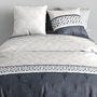 Voir la diapositive 2 : ATELIER DU COTON Housse de couette 260x240 + 2 taies en coton 57 fils