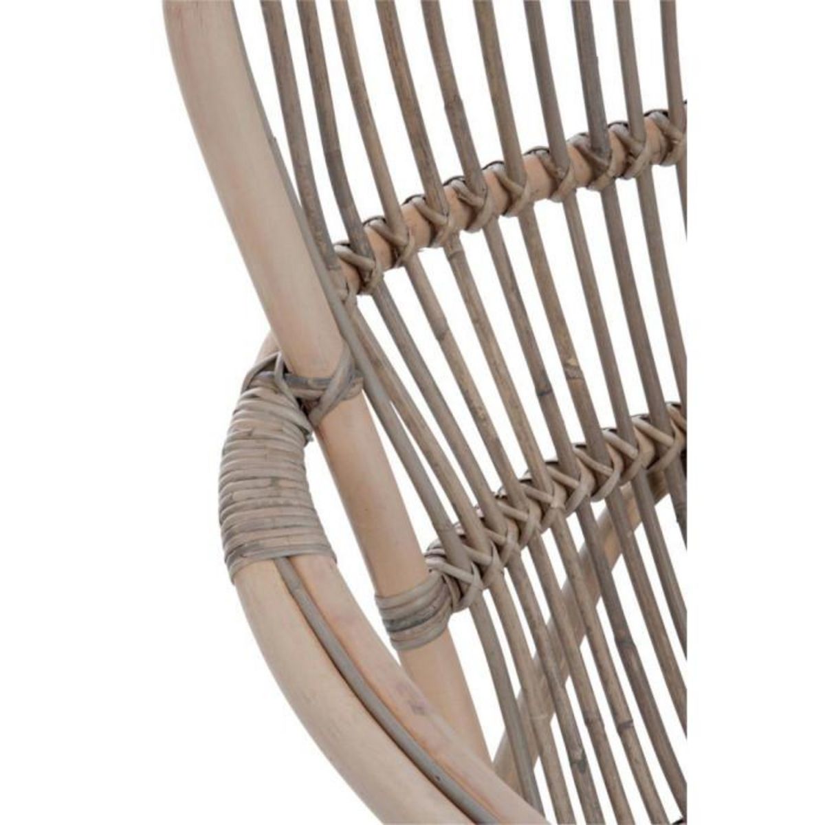 Paris Prix Fauteuil à Bascule en Rotin  Washi  110cm Gris