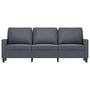 Voir la diapositive 3 : VIDAXL Canape a 3 places Gris fonce 180 cm Velours