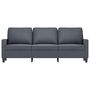 Voir la diapositive 3 : VIDAXL Canape a 3 places Gris fonce 180 cm Velours