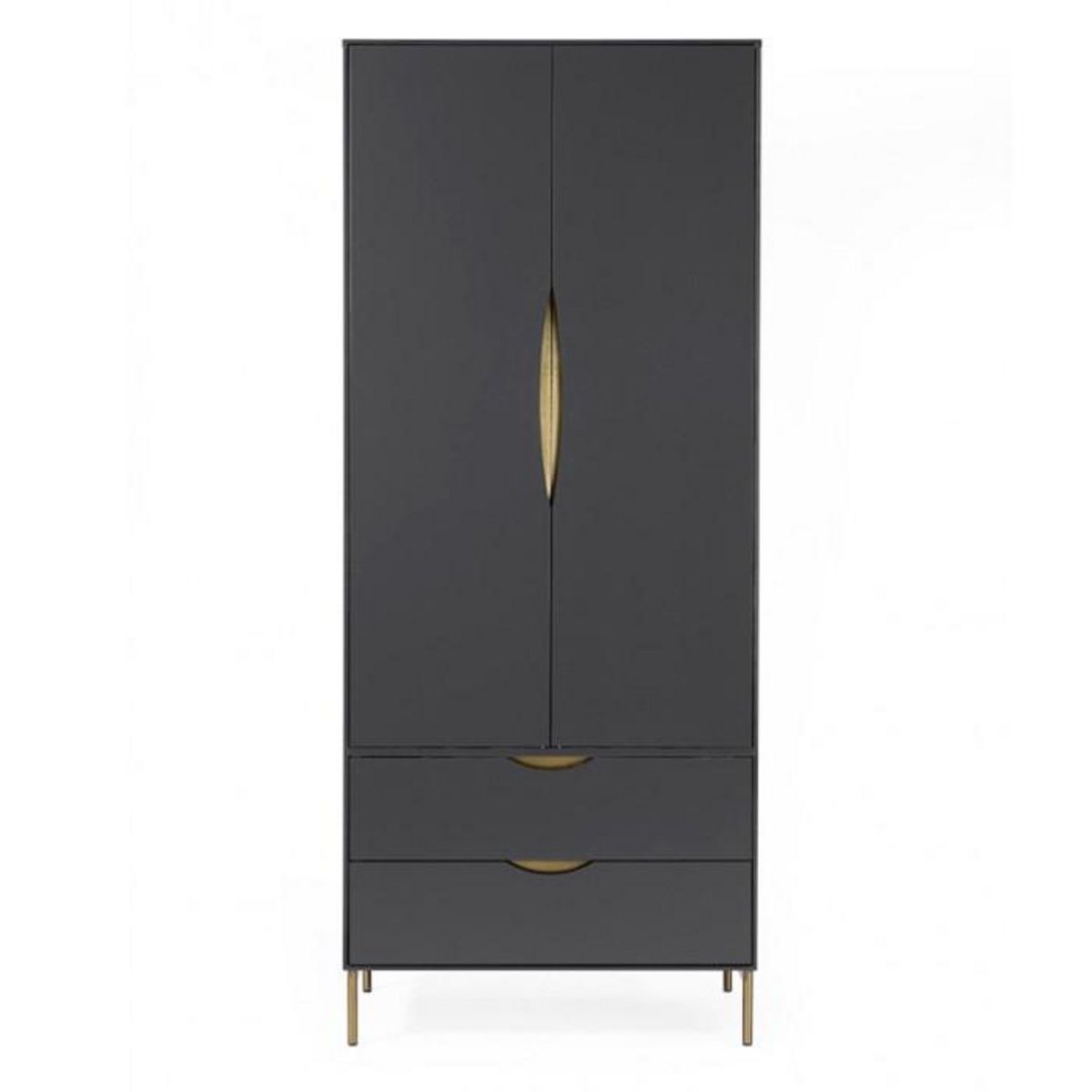 Paris Prix Armoire 2 Portes Design  Kobe  195cm Gris