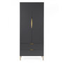 Voir la diapositive 2 : Paris Prix Armoire 2 Portes Design  Kobe  195cm Gris
