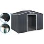 Voir la diapositive 1 : Habitat et Jardin Abri de jardin métal -  Vegas  - 8,83 m² avec gouttière - Gris