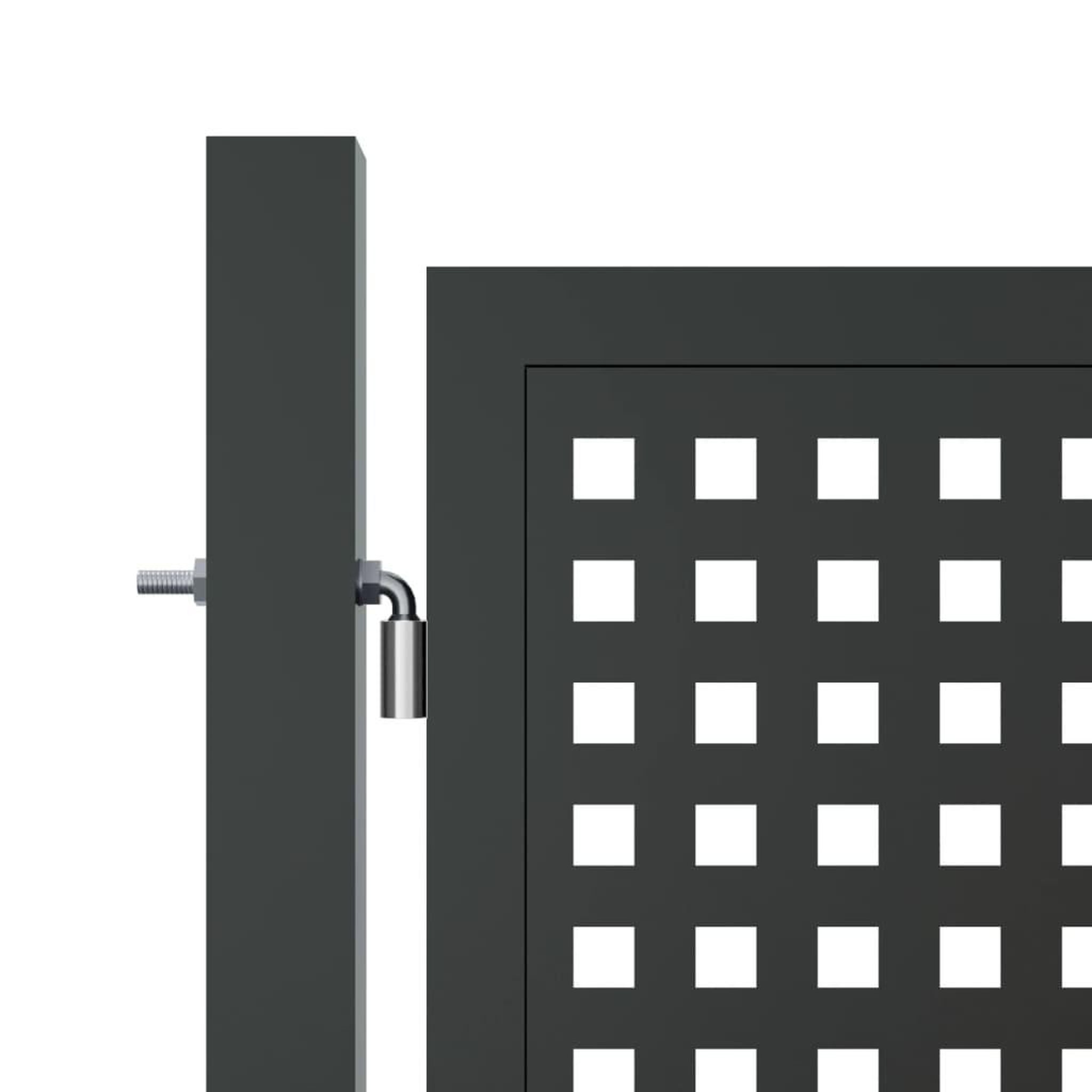 Voir la diapositive 4 : VIDAXL Portail de jardin anthracite 400x125 cm acier