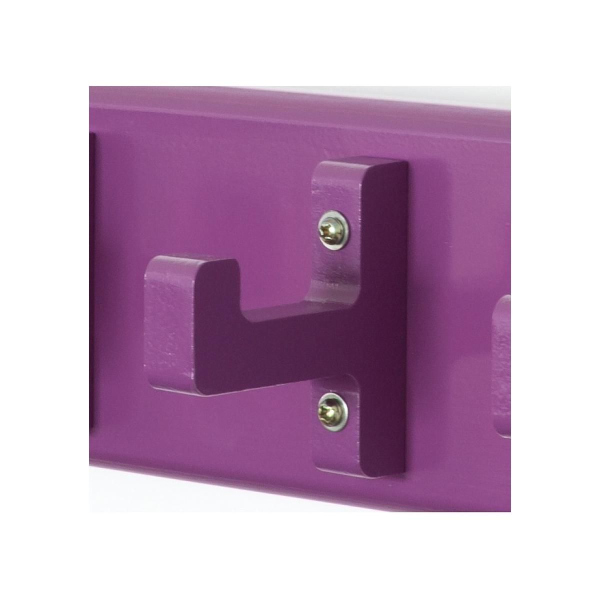 HomeStyle4U Porte-clés Violet avec Crochets et Compartiment de Rangement