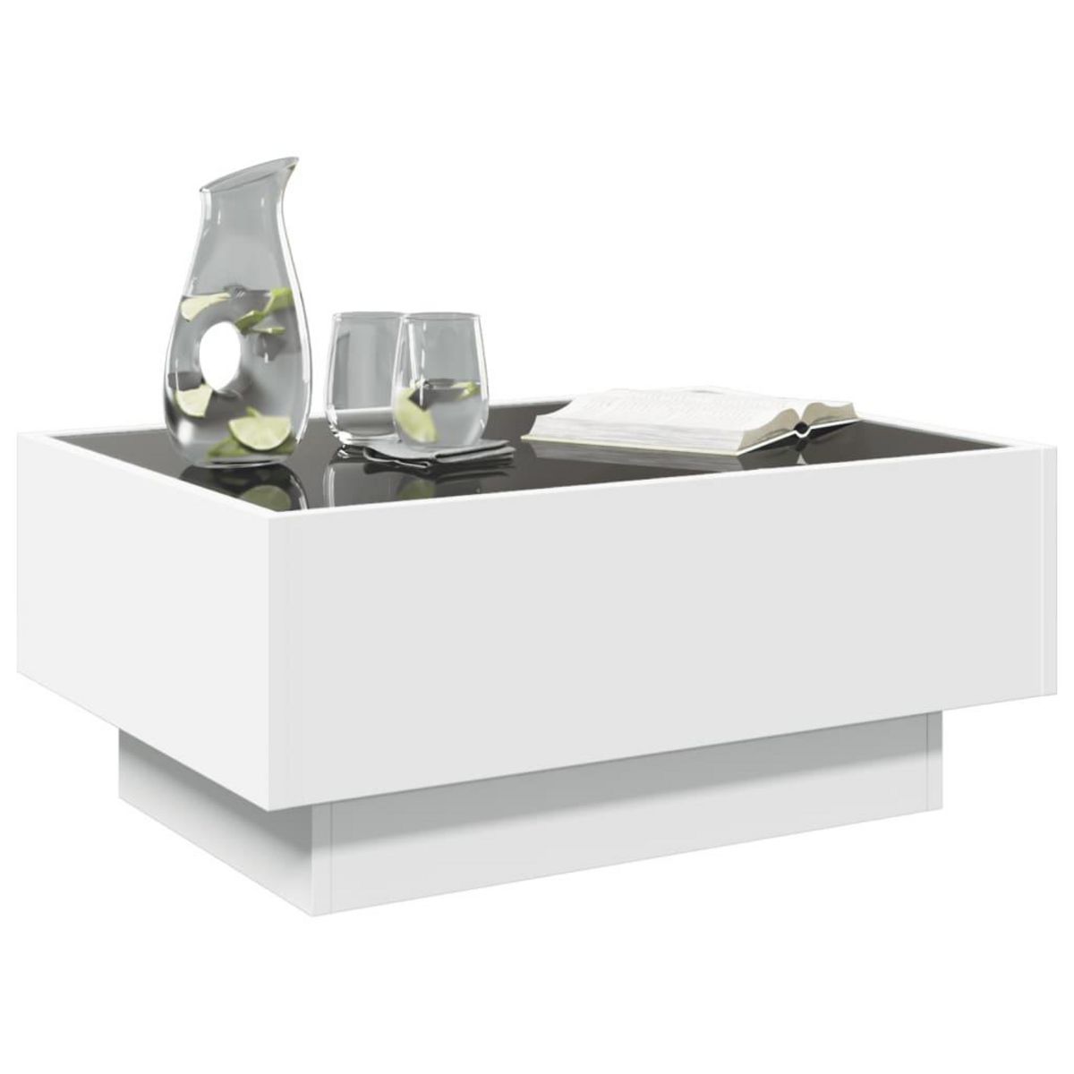 VIDAXL Table basse avec LED blanc 70x50x30 cm bois d'ingenierie