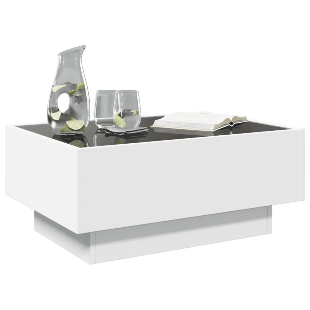 VIDAXL Table basse avec LED blanc 70x50x30 cm bois d'ingenierie