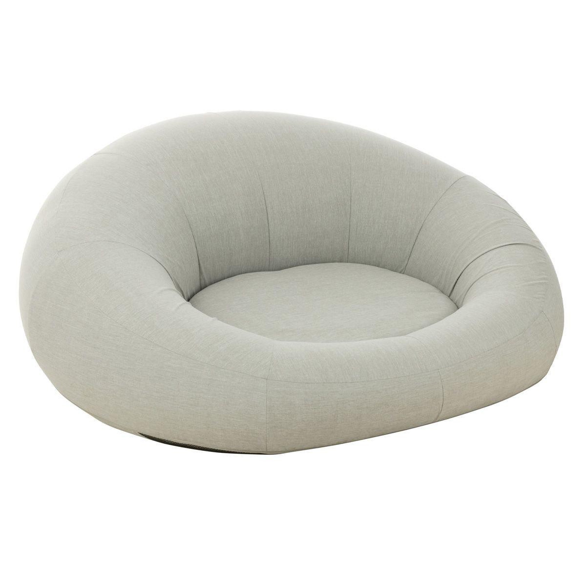 J-LINE Pouf de jardin  donut  175cm gris