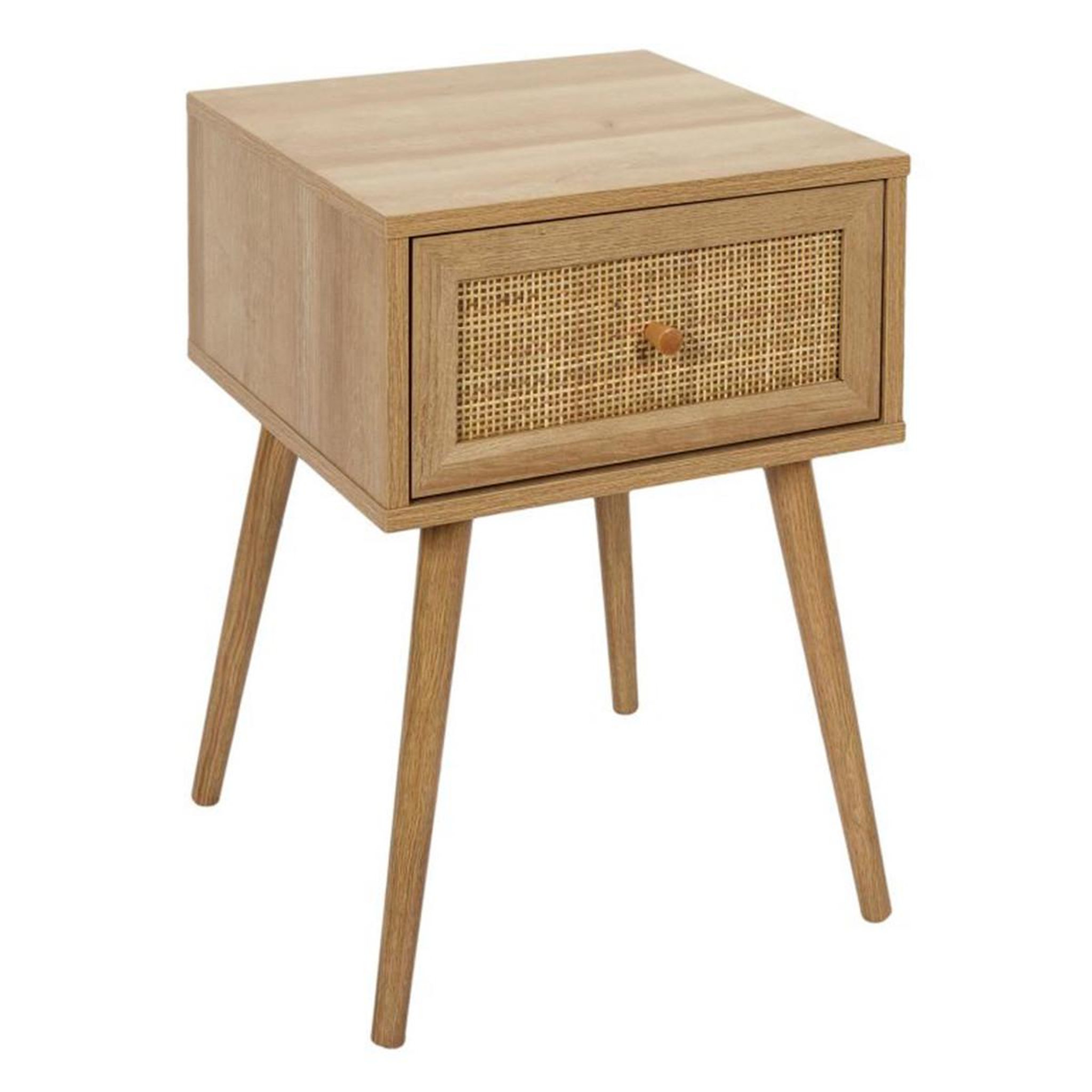 The Home Deco Factory Table de chevet 1 tiroir  bali  55cm naturel