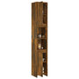 Voir la diapositive 4 : VIDAXL Armoire de bain Chene fume 30x30x183,5 cm Bois d'ingenierie