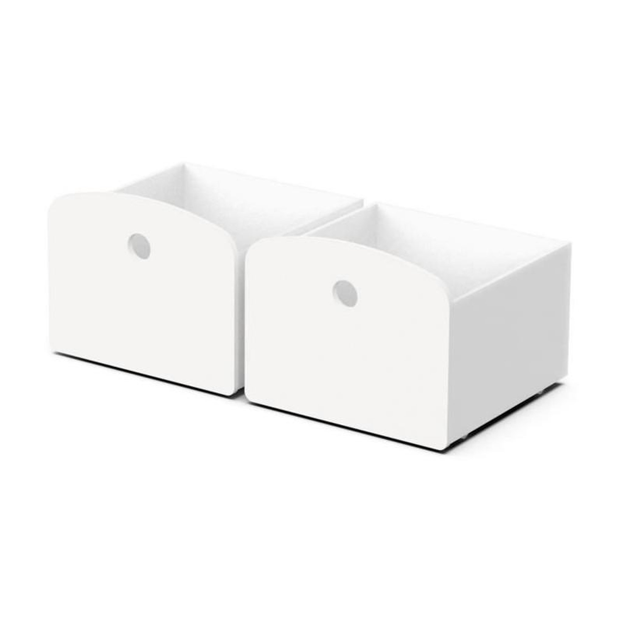 Voir la diapositive 6 : Demeyere DEMEYERE Lit toboggan - 90 x 200 cm - Sommier a lattes - 2 Tirroirs - Décor blanc et bleu orage