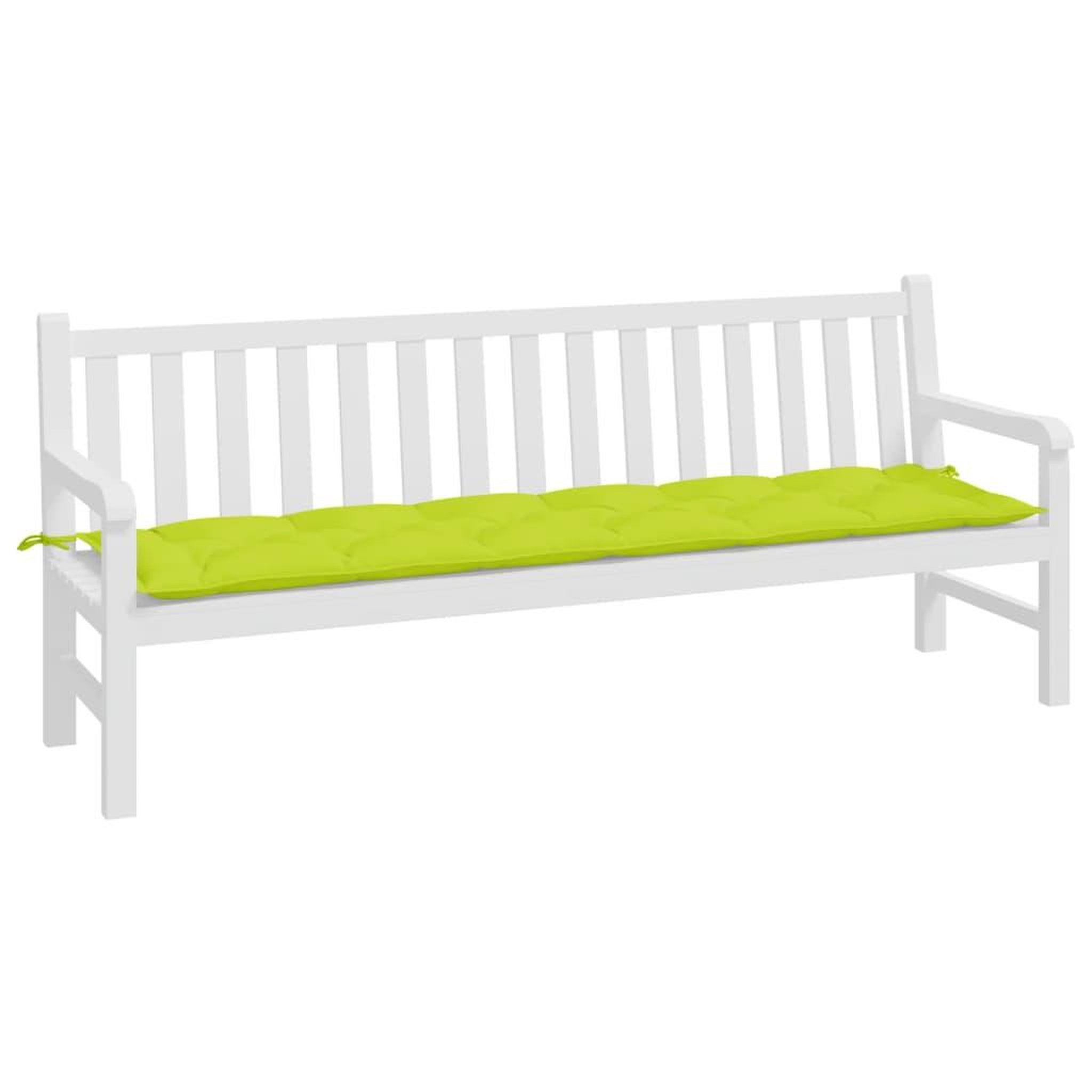 Voir la diapositive 3 : VIDAXL Coussin de banc de jardin vert brillant 200x50x7cm tissu oxford