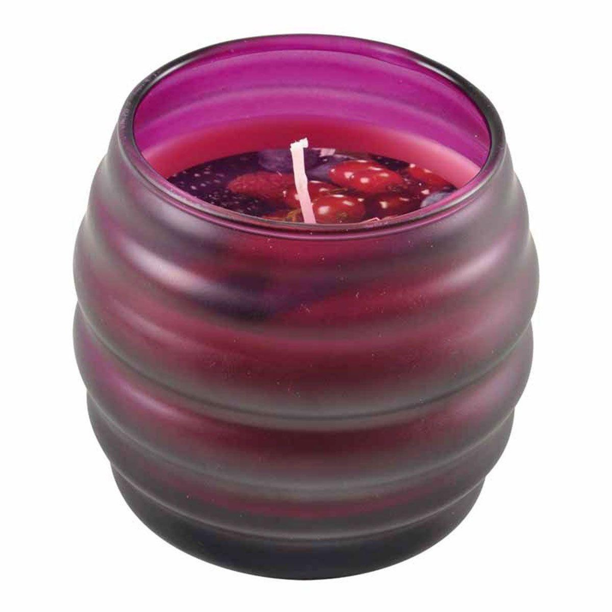 HOMEA Bougie verrine parfumée  opaque  8cm fruits rouges