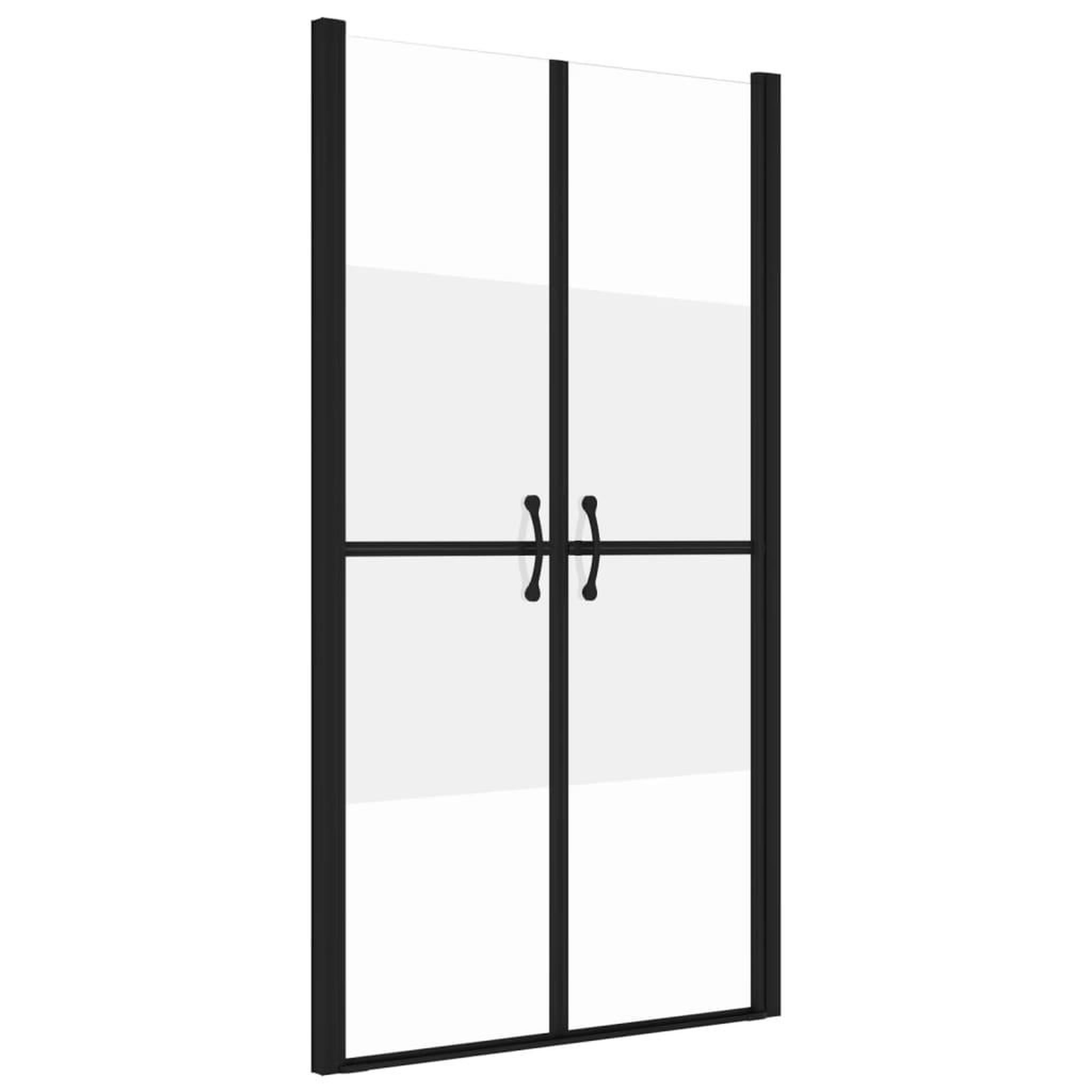 Voir la diapositive 2 : VIDAXL Porte de douche ESG demi-depoli (83-86)x190 cm